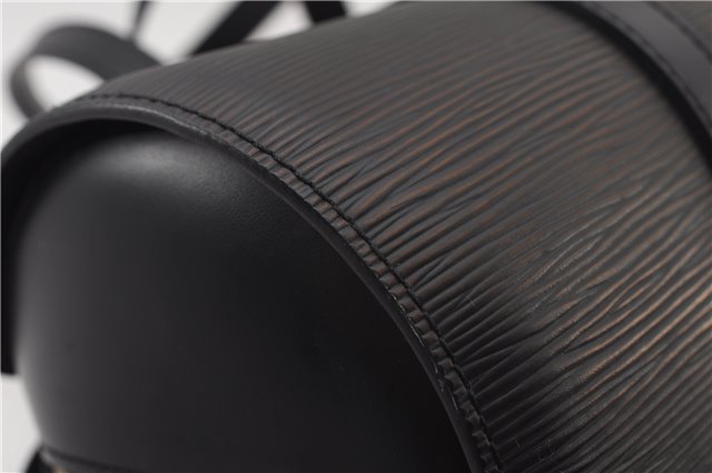 Authentic Louis Vuitton Epi Soufflot Black Hand Bag M52222 LV 1374F