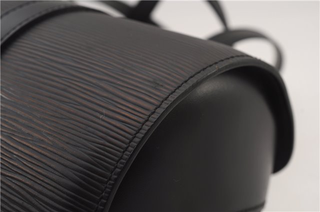 Authentic Louis Vuitton Epi Soufflot Black Hand Bag M52222 LV 1374F