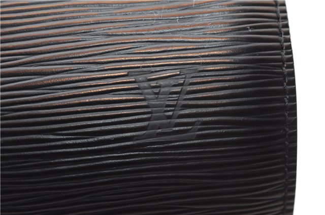 Authentic Louis Vuitton Epi Soufflot Black Hand Bag M52222 LV 1374F