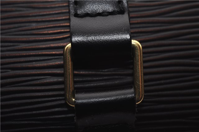 Authentic Louis Vuitton Epi Soufflot Black Hand Bag M52222 LV 1374F