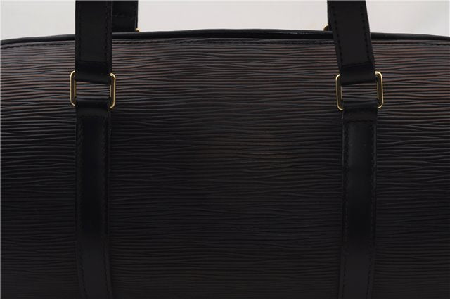 Authentic Louis Vuitton Epi Soufflot Black Hand Bag M52222 LV 1374F