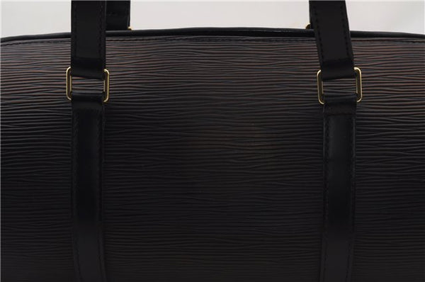 Authentic Louis Vuitton Epi Soufflot Black Hand Bag M52222 LV 1374F