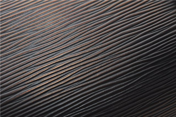 Authentic Louis Vuitton Epi Soufflot Black Hand Bag M52222 LV 1374F