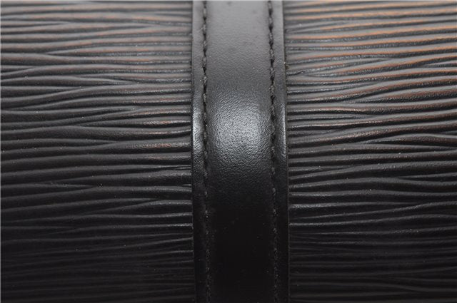 Authentic Louis Vuitton Epi Soufflot Black Hand Bag M52222 LV 1374F