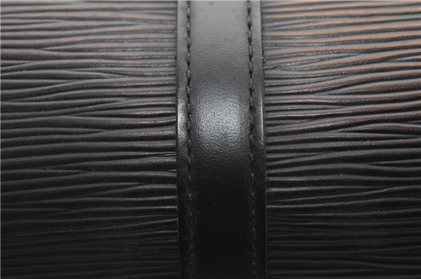 Authentic Louis Vuitton Epi Soufflot Black Hand Bag M52222 LV 1374F