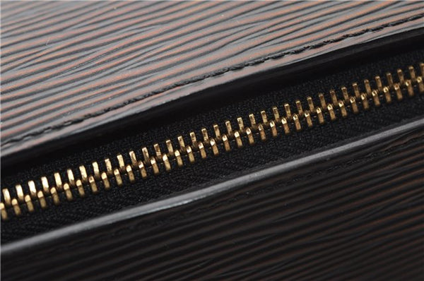 Authentic Louis Vuitton Epi Soufflot Black Hand Bag M52222 LV 1374F