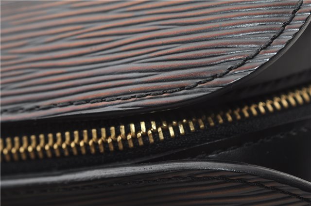 Authentic Louis Vuitton Epi Soufflot Black Hand Bag M52222 LV 1374F