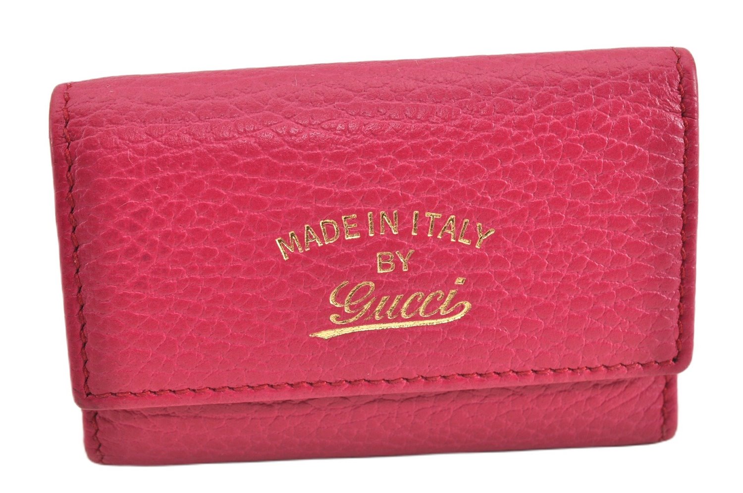 Authentic GUCCI Swing Vintage６Six Hooks Key Case Leather 354499 Pink 1374G