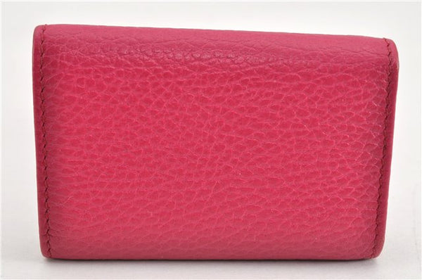 Authentic GUCCI Swing Vintage６Six Hooks Key Case Leather 354499 Pink 1374G