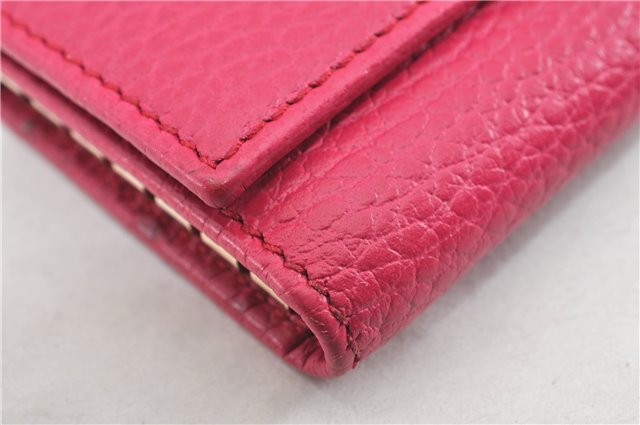 Authentic GUCCI Swing Vintage６Six Hooks Key Case Leather 354499 Pink 1374G