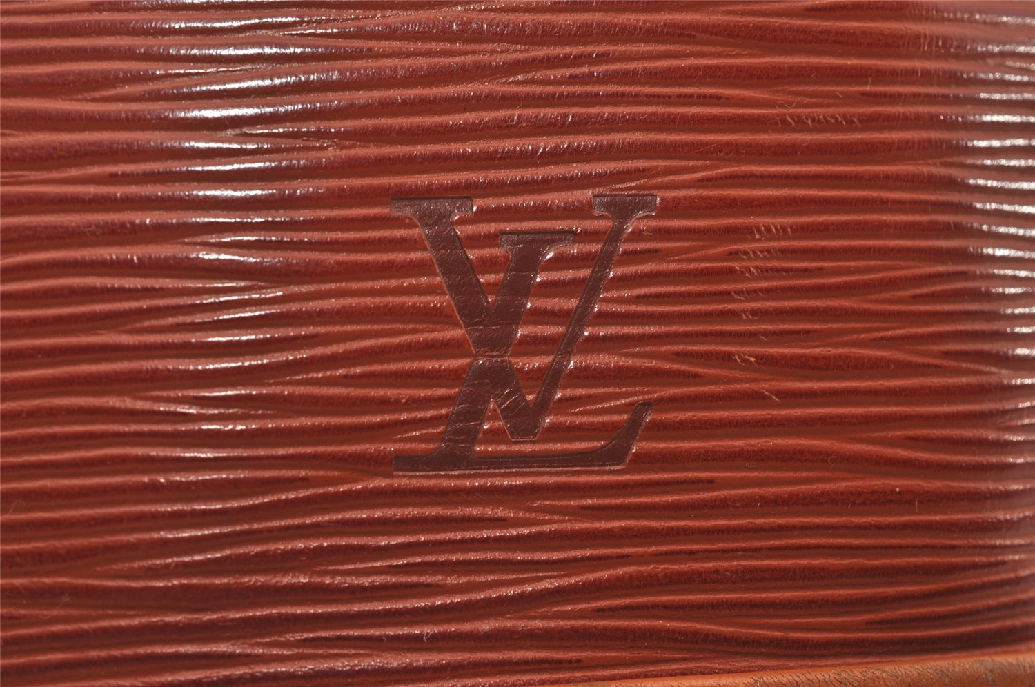 Authentic Louis Vuitton Epi Noe Bi-color Brown Drawstring Bag M44028 LV 1374I