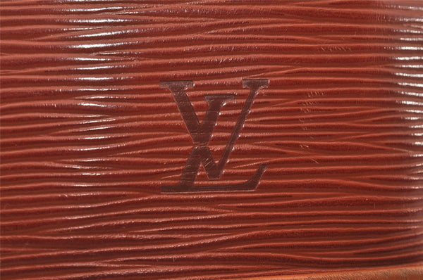 Authentic Louis Vuitton Epi Noe Bi-color Brown Drawstring Bag M44028 LV 1374I