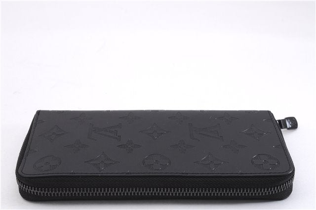 Authentic Louis Vuitton Monogram Shadow Zippy Wallet Vertical M62902 Box 1376F