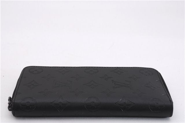 Authentic Louis Vuitton Monogram Shadow Zippy Wallet Vertical M62902 Box 1376F