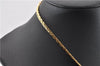 Authentic Christian Dior Gold Tone Rhinestone Chain Pendant Necklace CD 1376G