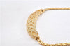 Authentic Christian Dior Gold Tone Rhinestone Chain Pendant Necklace CD 1376G