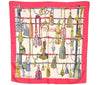 Authentic HERMES Carre 90 Scarf "Passementerie " Silk Pink 1376I