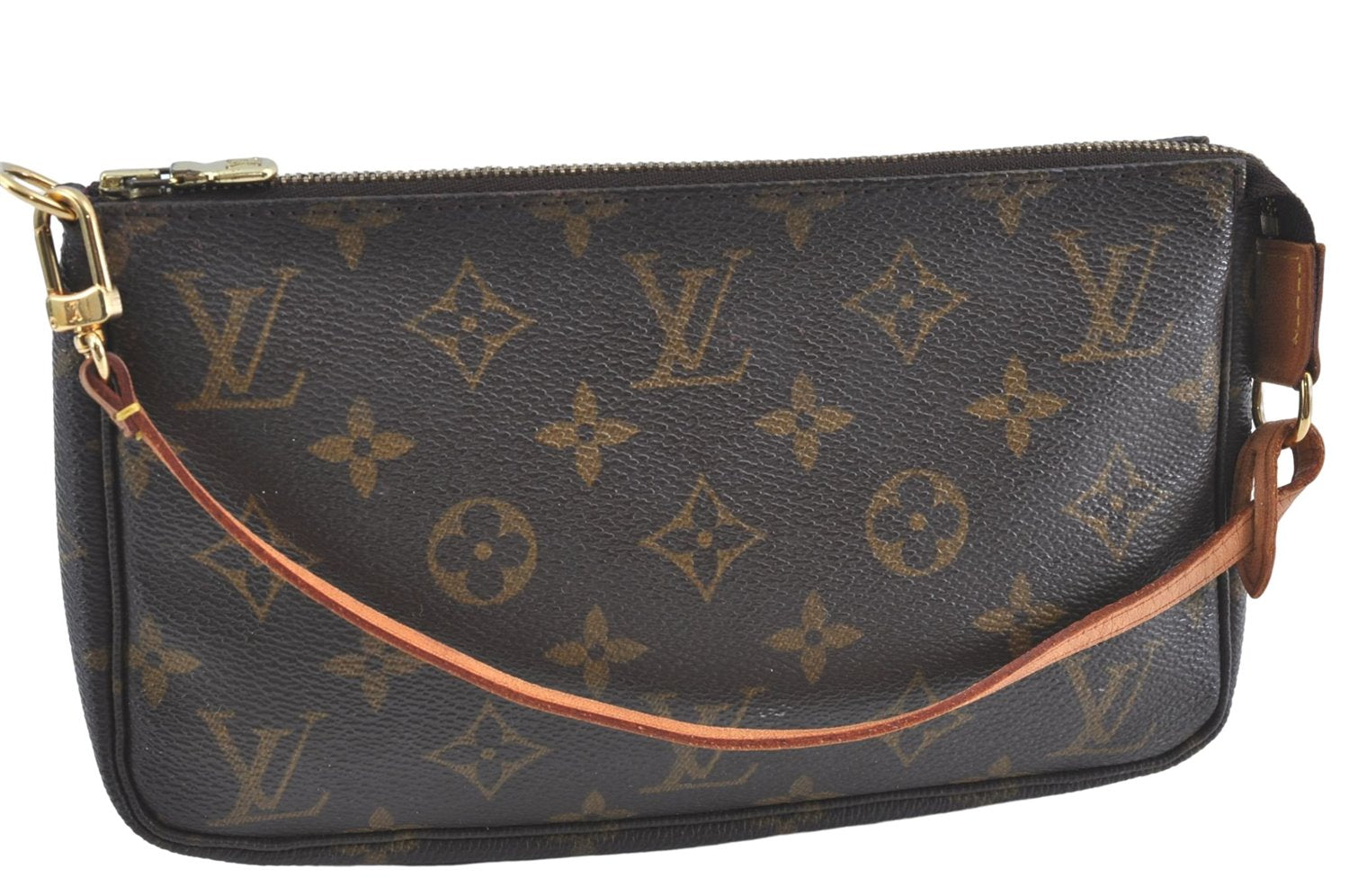 Authentic Louis Vuitton Monogram Pochette Accessoires Pouch M51980 LV 1377B