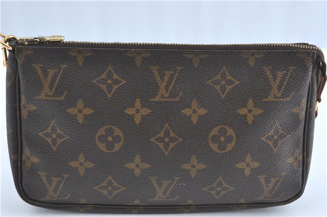 Authentic Louis Vuitton Monogram Pochette Accessoires Pouch M51980 LV 1377B