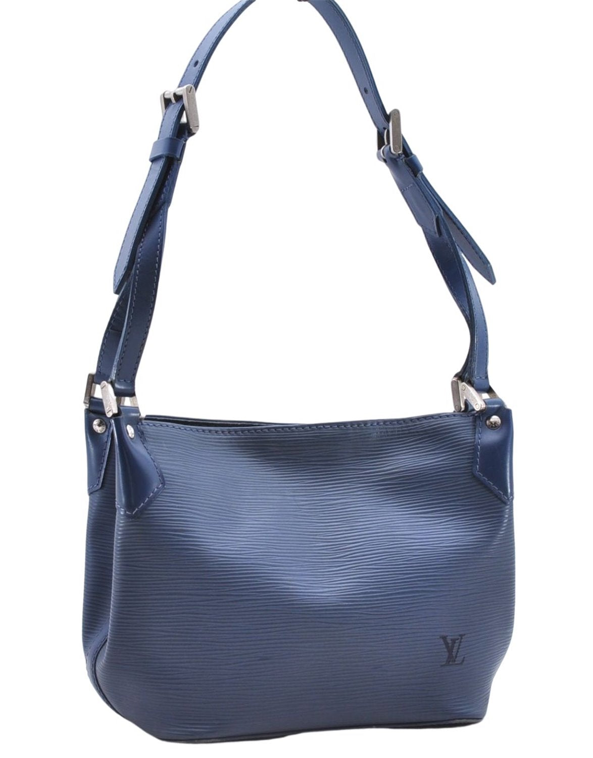 Authentic Louis Vuitton Epi Mandara PM Shoulder Bag Purse Blue M5893G LV 1377E