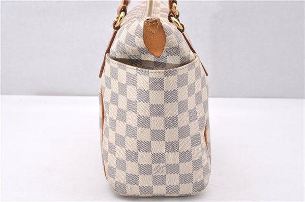 Authentic Louis Vuitton Damier Azur Totally PM Tote Bag White N41280 LV 1377F