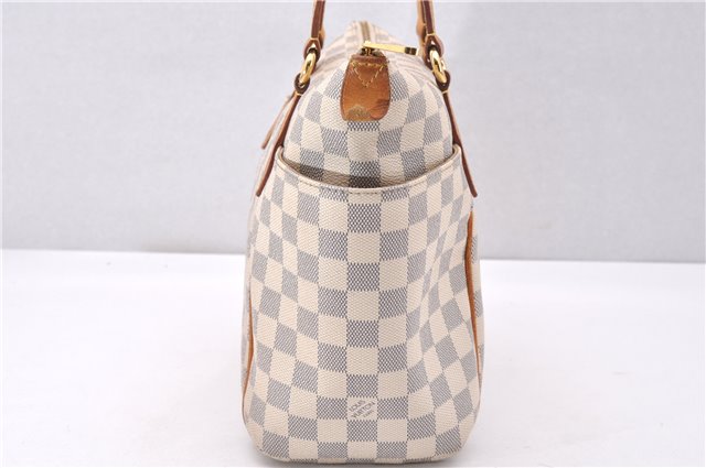 Authentic Louis Vuitton Damier Azur Totally PM Tote Bag White N41280 LV 1377F