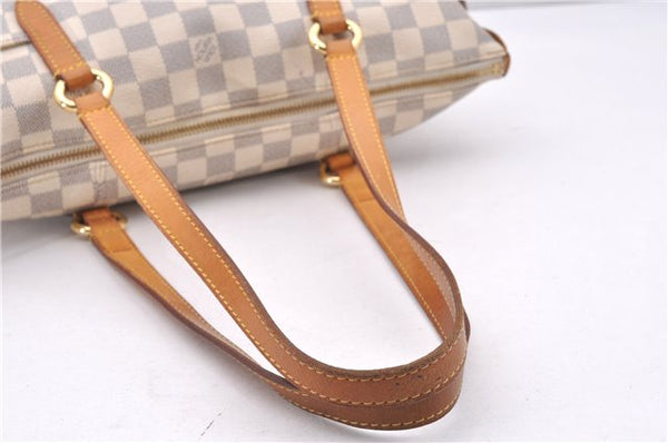 Authentic Louis Vuitton Damier Azur Totally PM Tote Bag White N41280 LV 1377F