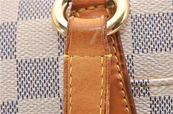 Authentic Louis Vuitton Damier Azur Totally PM Tote Bag White N41280 LV 1377F