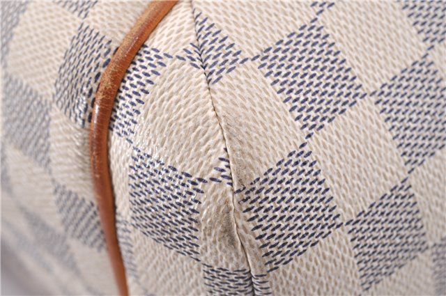 Authentic Louis Vuitton Damier Azur Totally PM Tote Bag White N41280 LV 1377F