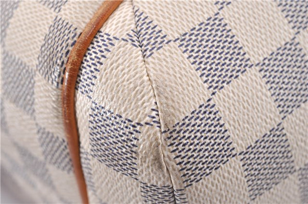 Authentic Louis Vuitton Damier Azur Totally PM Tote Bag White N41280 LV 1377F