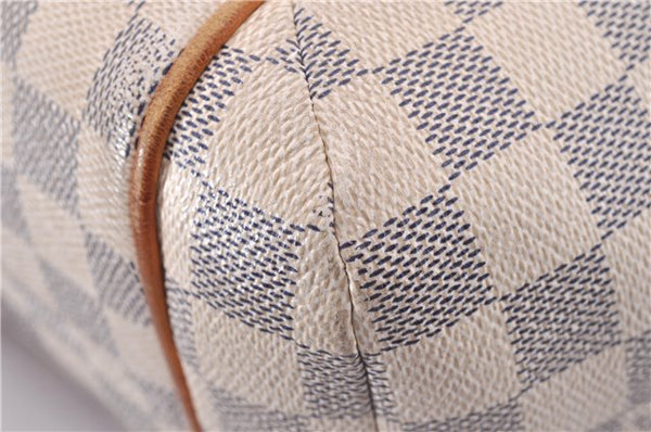 Authentic Louis Vuitton Damier Azur Totally PM Tote Bag White N41280 LV 1377F