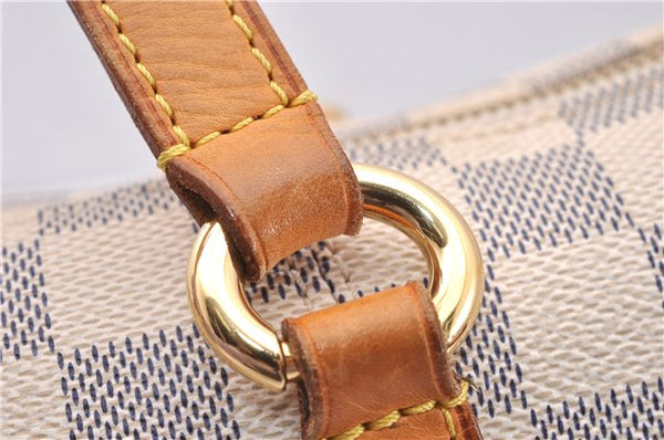 Authentic Louis Vuitton Damier Azur Totally PM Tote Bag White N41280 LV 1377F