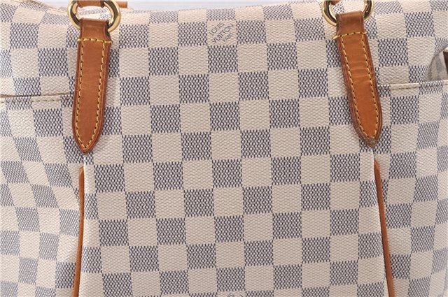 Authentic Louis Vuitton Damier Azur Totally PM Tote Bag White N41280 LV 1377F