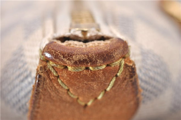 Authentic Louis Vuitton Damier Azur Totally PM Tote Bag White N41280 LV 1377F