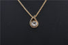 Authentic Christian Dior Gold Tone Chain Pendant Necklace CD 1377G