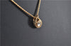 Authentic Christian Dior Gold Tone Chain Pendant Necklace CD 1377G