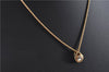 Authentic Christian Dior Gold Tone Chain Pendant Necklace CD 1377G