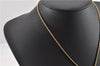 Authentic Christian Dior Gold Tone Chain Pendant Necklace CD 1377G