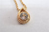 Authentic Christian Dior Gold Tone Chain Pendant Necklace CD 1377G