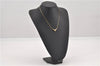 Authentic Christian Dior Gold Tone Rhinestone Chain Pendant Necklace CD 1378G