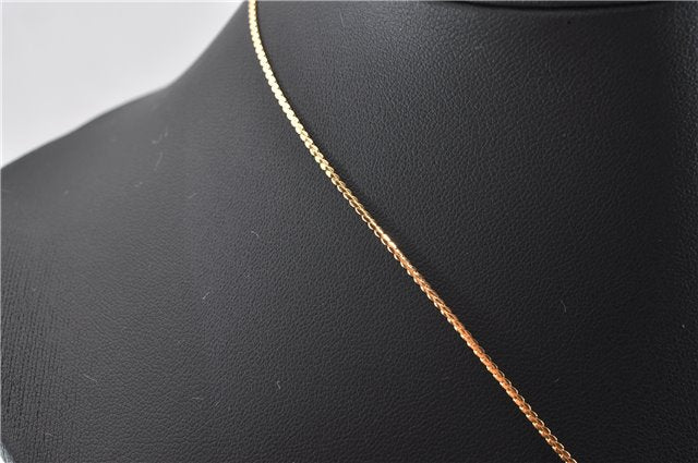 Authentic Christian Dior Gold Tone Rhinestone Chain Pendant Necklace CD 1378G