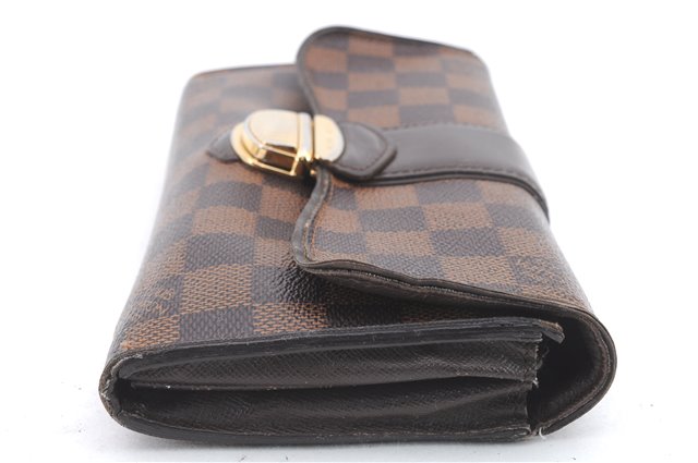 Authentic Louis Vuitton Damier Portefeuille Sistina Purse Wallet N61747 LV 1379D