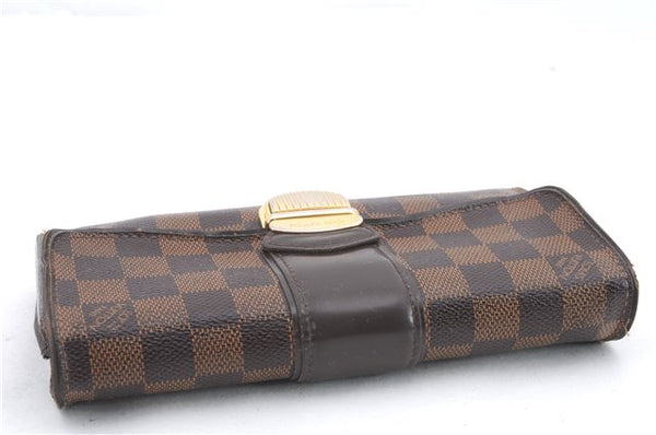 Authentic Louis Vuitton Damier Portefeuille Sistina Purse Wallet N61747 LV 1379D