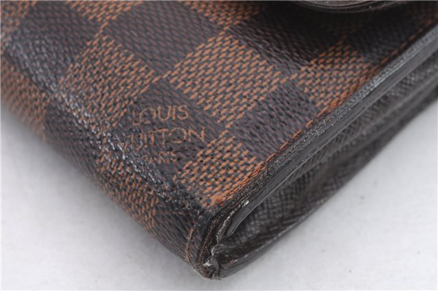 Authentic Louis Vuitton Damier Portefeuille Sistina Purse Wallet N61747 LV 1379D