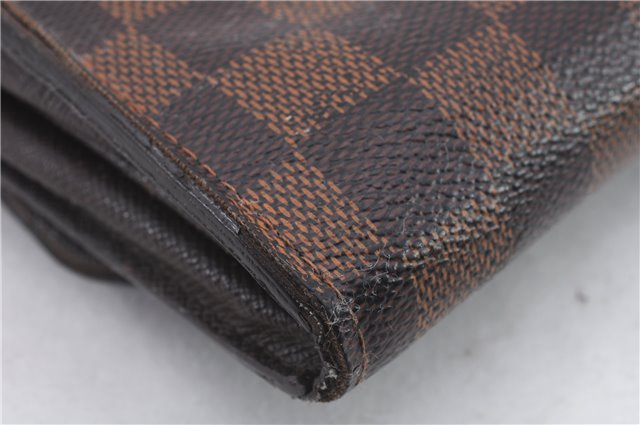 Authentic Louis Vuitton Damier Portefeuille Sistina Purse Wallet N61747 LV 1379D