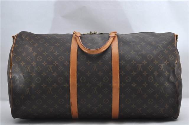 Auth Louis Vuitton Monogram Keepall Bandouliere 60 Boston Bag M41412 LV 1380E