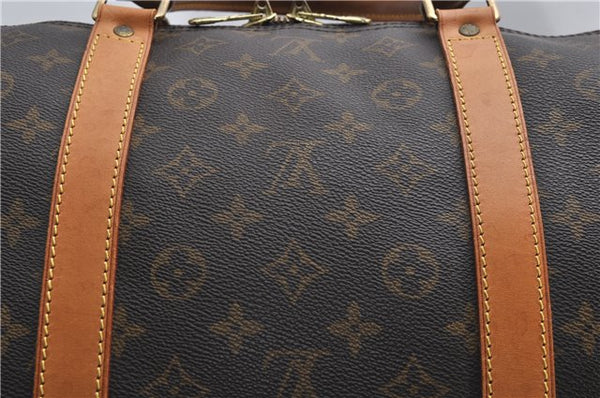 Auth Louis Vuitton Monogram Keepall Bandouliere 60 Boston Bag M41412 LV 1380E