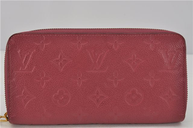 Authentic Louis Vuitton Empreinte Zippy Wallet Long Purse Pink M60549 LV 1380F