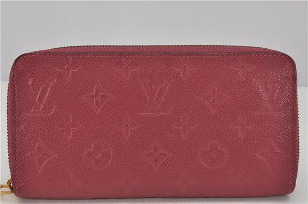 Authentic Louis Vuitton Empreinte Zippy Wallet Long Purse Pink M60549 LV 1380F