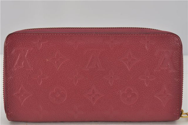 Authentic Louis Vuitton Empreinte Zippy Wallet Long Purse Pink M60549 LV 1380F